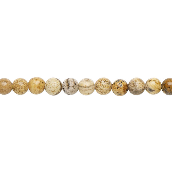 Picture jasper 1pkg1, round bead natural B grade, 15.5-16 inch 4mm image number 0