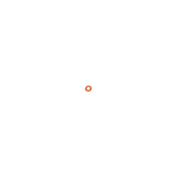 Component, Oh! Ring™, silicone, orange, 1.5mm round with 0.5mm hole. Sold per pkg of 1,000. image number 0