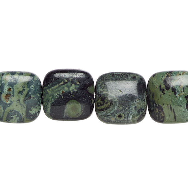 Kambaba jasper 1pkg1, puffed square bead natural B grade, 15.5-16 inch 12mm image number 0