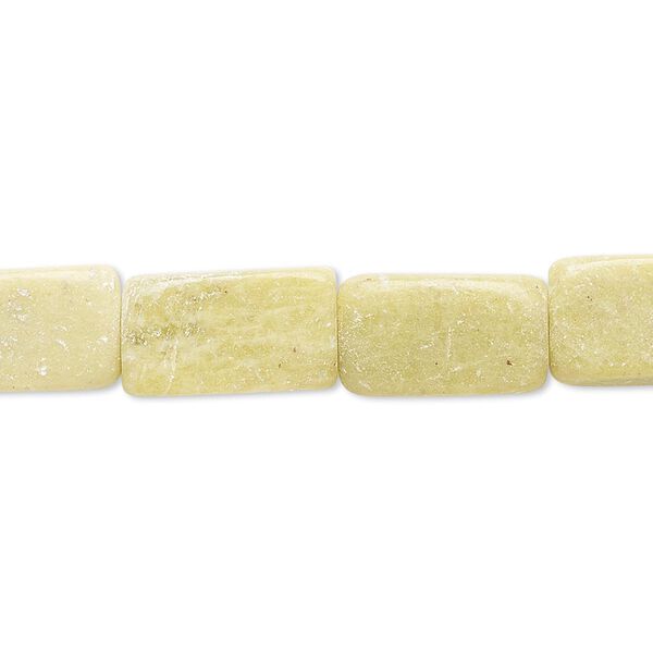 Peridot "jasper" 1pkg1, flat rectangle bead natural 15 inch 14x7mm-16x8mm image number 0