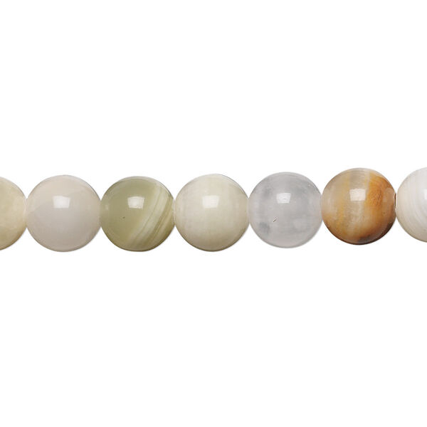Italian "onyx" 1pkg1, round bead 15.5-16 inch 8mm image number 0