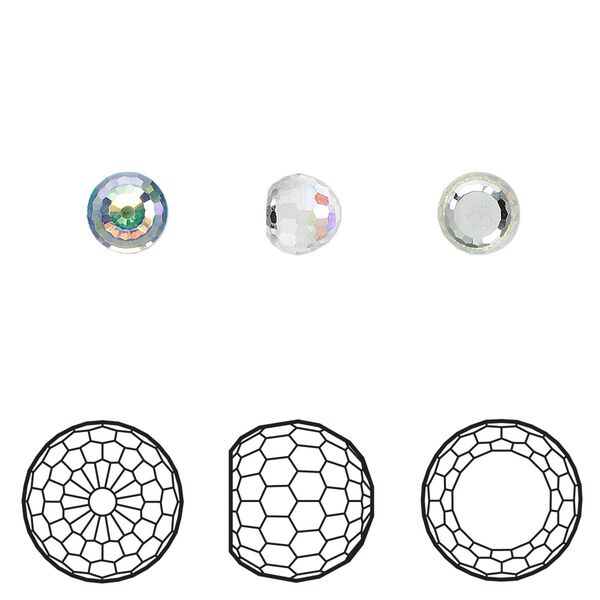 Fancy stone 4pk crystal AB CAL VZ, Crystal Passions® 6mm ball 4869 image number 0