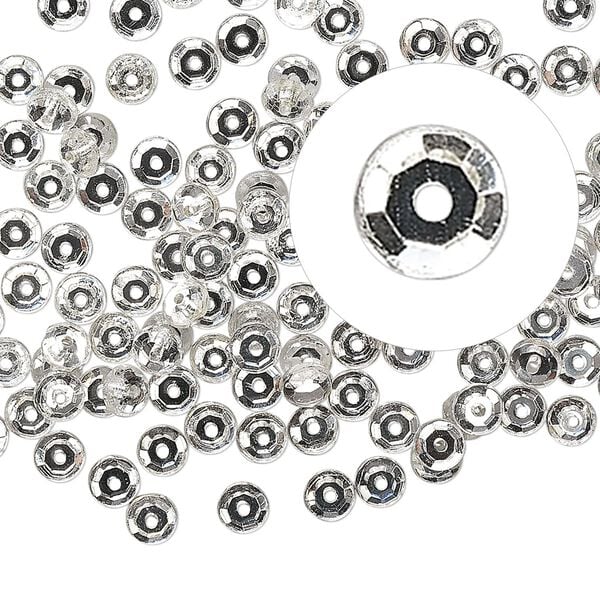 Flat back, Czech glass rhinestone, clear, 3.8-4mm round Loch Rosen, SS16. Sold per pkg of 144 (1 gross). image number 0