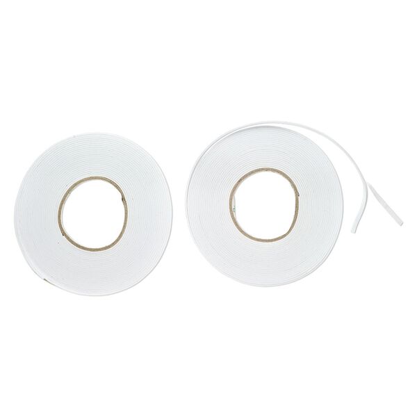 Adhesive strip, Art Edge™, EVA foam, white, 5mm. Sold per pkg of (2) 30-foot roll. image number 0