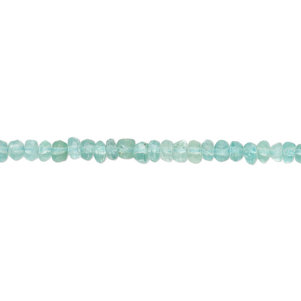 Apatite 1pkg1, hand-cut faceted rondelle bead natural 12 inch 3x1mm-4x2mm image number 0