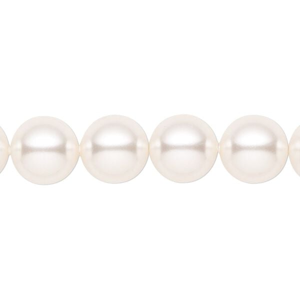 Pearl 100pk white, Crystal Passions® 10mm round 5810 image number 0