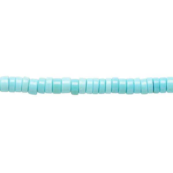 Sleeping beauty turquoise 1pkg1, heishi bead natural 15.5-16 inch 4x1mm-4x2mm image number 0