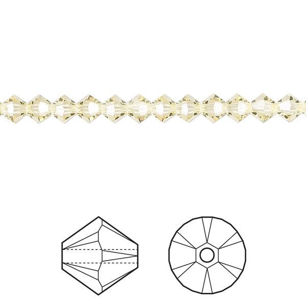 Bead 48pk jonquil, Crystal Passions® 4mm bicone 5328 image number 0