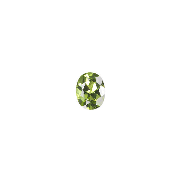 Peridot 1pkg1, hand-cut faceted oval gem natural 9x7mm image number 0