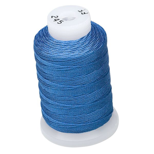 Thread, Purely Silk™, royal blue, size FF. Sold per 115-yard spool. image number 0