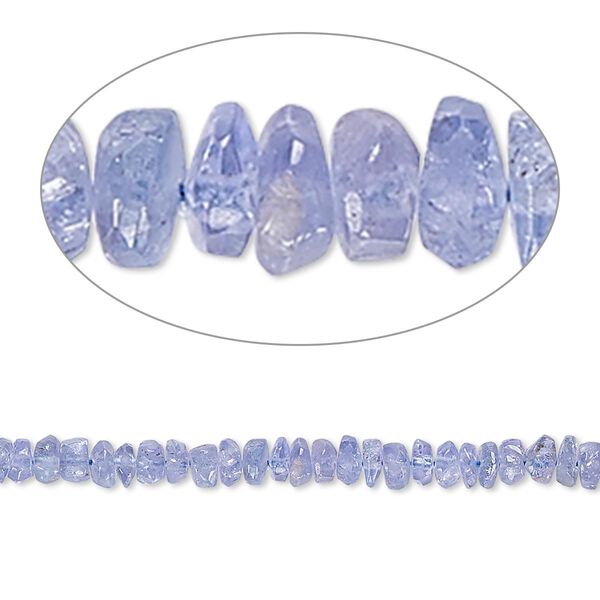 Bead, tanzanite (heated), 3x1mm-4x2mm hand-cut faceted rondelle, C grade. Sold per 8-inch strand. image number 0