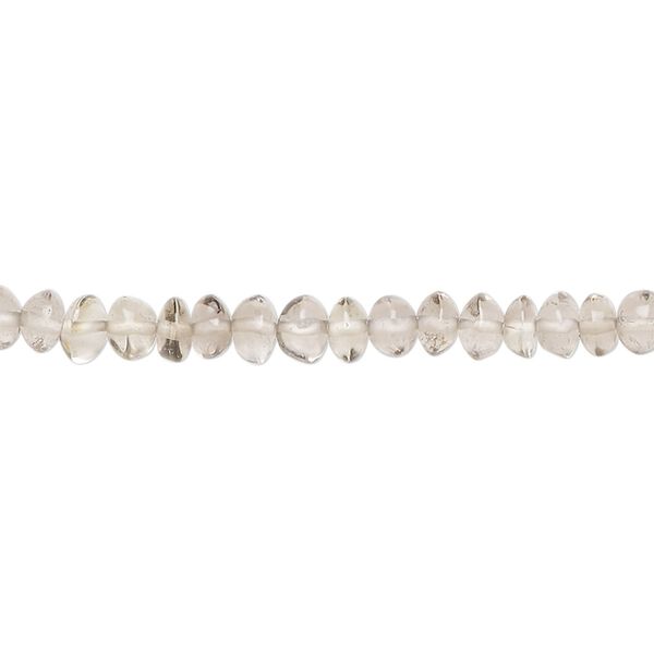 Smoky quartz 1pkg1, hand-cut saucer bead 14 inch 4x2mm-5x4mm image number 0