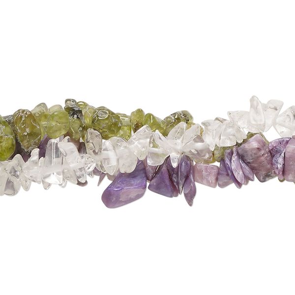 Multi-gemstone 1pkg3, chip bead 32 inch mix mini to large image number 0
