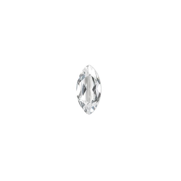 White topaz 1pkg1, hand-cut faceted marquise gem natural 12x6mm image number 0