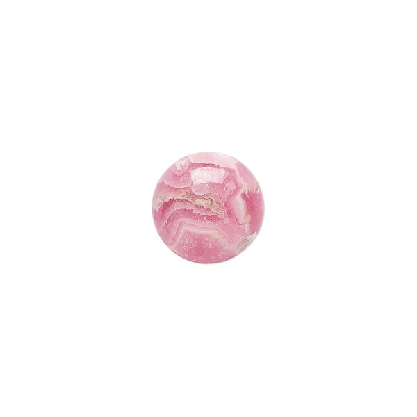 Rhodochrosite 1pkg1, calibrated round cab natural 12mm image number 0