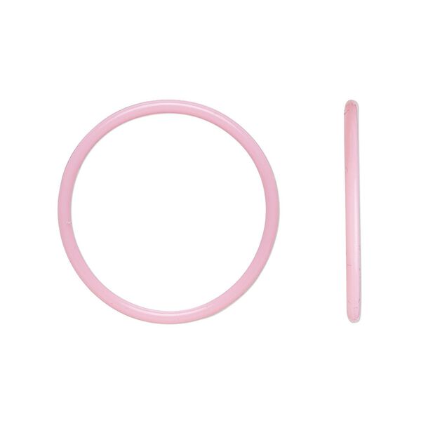 Component, Oh! Ring™, silicone, baby pink, 25mm round with 22mm hole. Sold per pkg of 50. image number 0