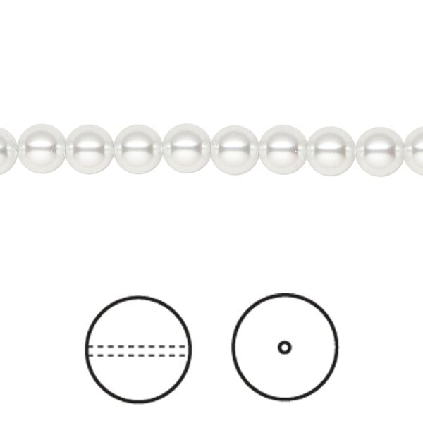 Pearl 100pk moonlight, Crystal Passions® 5mm round 5810 image number 0