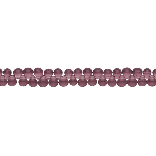 Seed bead, Miyuki, glass, pkg/10g, 3.3x2.8mm mini fringe, transparent lavender, (DP-142). image number 0