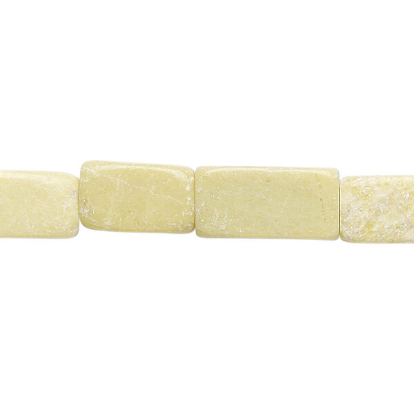 Peridot "jasper" 1pkg1, flat rectangle bead natural 15 inch 16x7mm-19x9mm image number 0