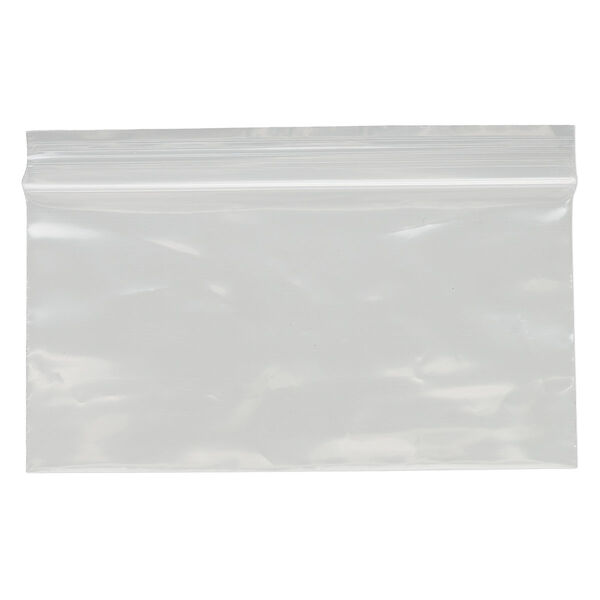 Bag, Tite-Lip™, plastic, clear, 4x2-inch side zip. Sold per pkg of 100. image number 1