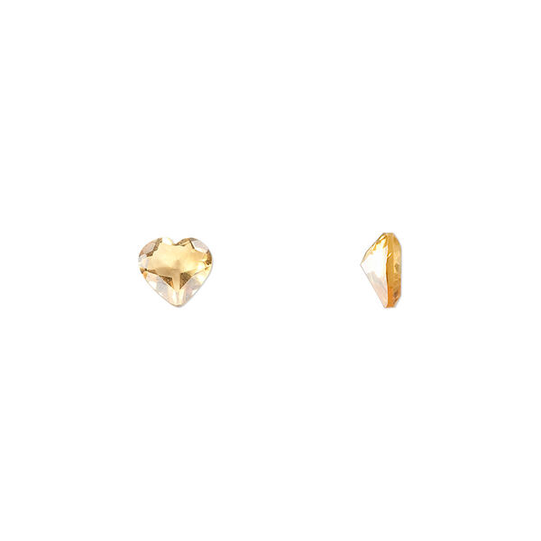 Citrine 1pkg1, hand-cut faceted heart gem 6mm image number 0