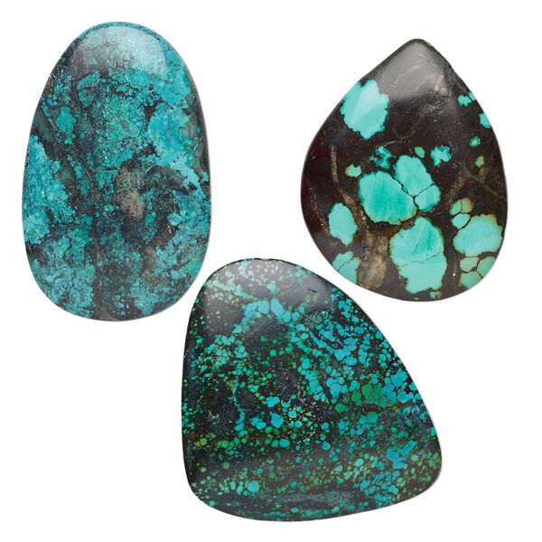 Turquoise 1pkg1, non-calibrated freeform cab mix 60x25mm-80x70mm image number 0