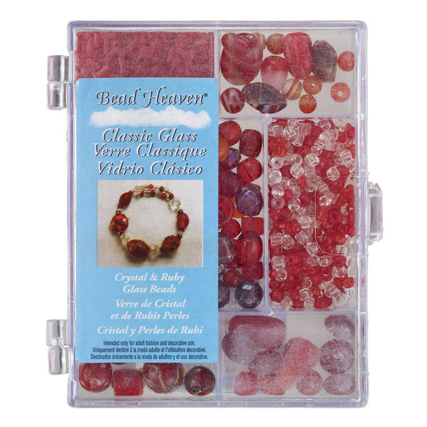 Bead mix, glass, opaque to transparent multi-red, 11/0-13x7mm mixed shapes. Sold per 110-gram pkg, approximately 750. image number 0