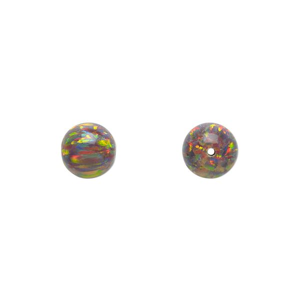 Bead, Mexican "opal" (silica and epoxy) (man-made), 8mm round. Sold individually. image number 0