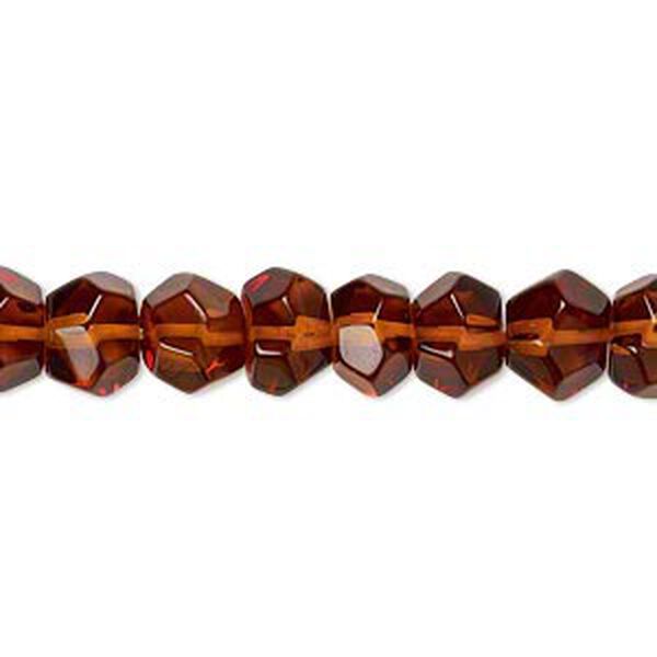 Baltic amber 1pkg1, hand-cut irregular diamond bead 15.5-16 inch 7x7mm-9x9mm image number 0