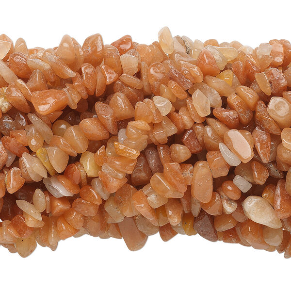 Red aventurine 1pkg10, chip bead natural 34 inch medium image number 0