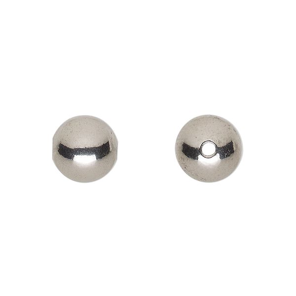 Bead, stainless steel, 10mm round. Sold per pkg of 100. image number 0