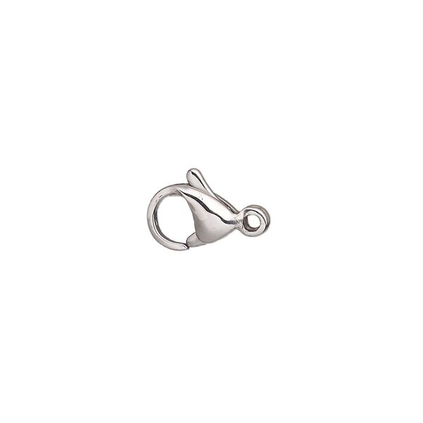 Clasp, lobster claw, stainless steel, 10x6mm. Sold per pkg of 100. image number 0