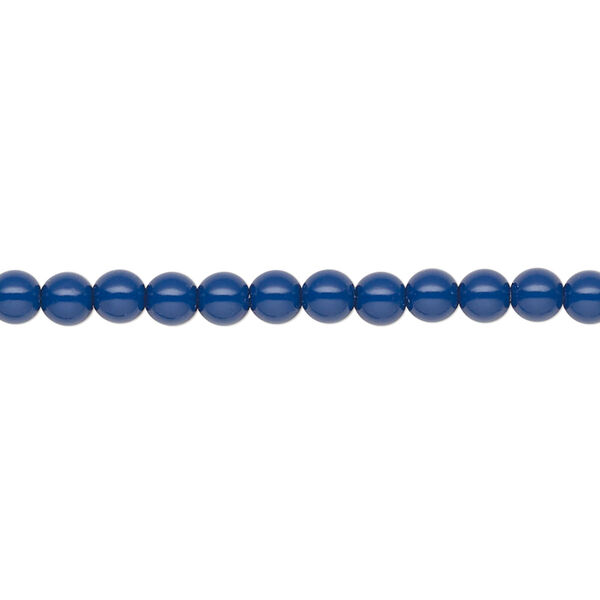 Pearl 600pk navy blue, Preciosa Czech crystal 4mm round image number 0