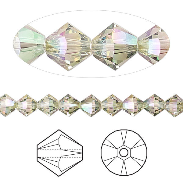 Bead 360pk crystal paradise shine, Swarovski® 6mm XILION bicone 5328 image number 0