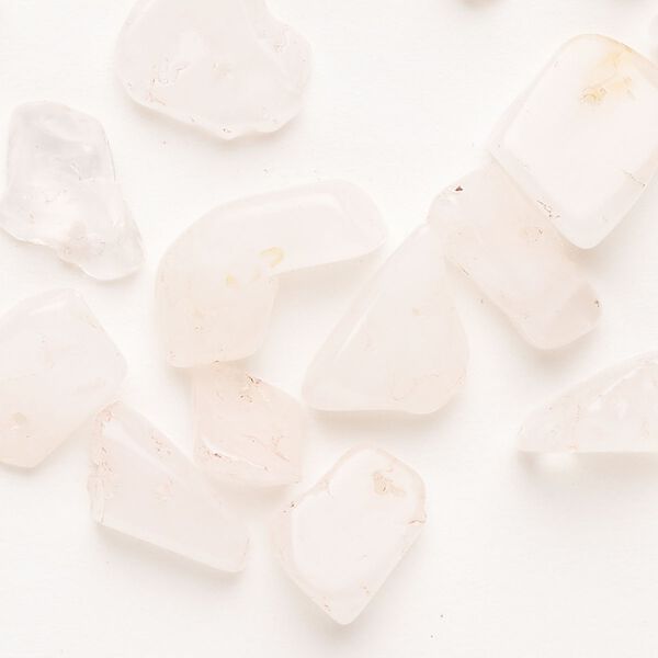 Rose quartz 1pkg30, top-drilled chip bead medium to large image number 0