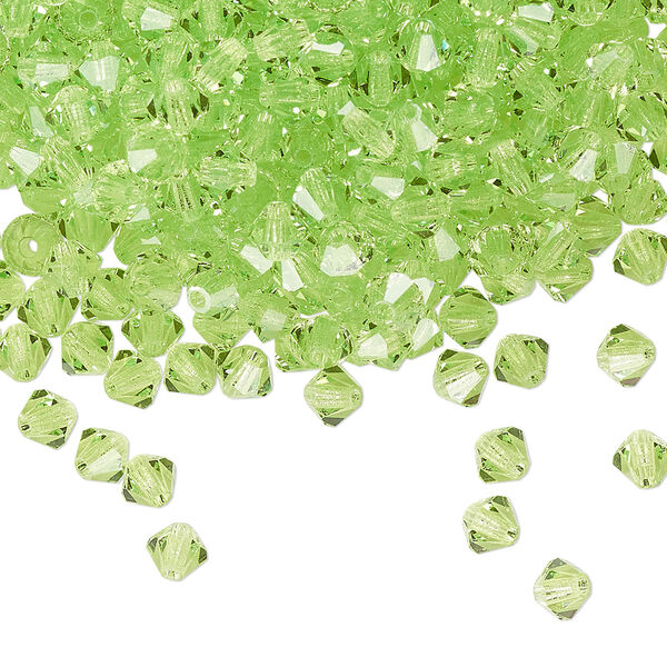 Bead 48pk limecicle, Preciosa Czech crystal 4mm bicone image number 0