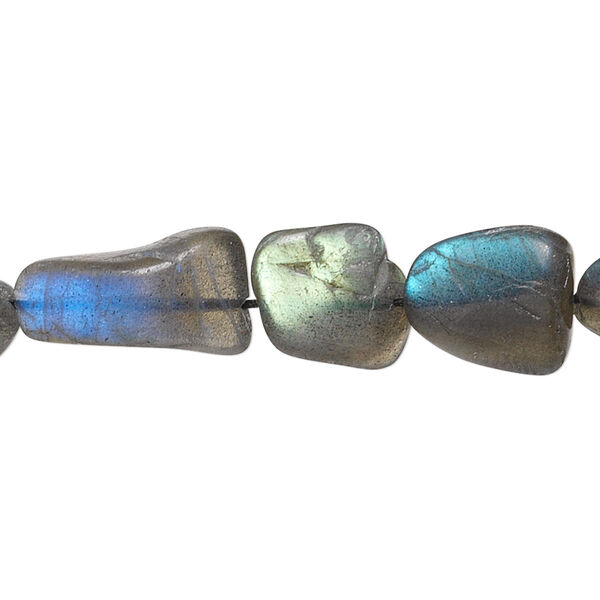 Labradorite 1pkg1, tumbled nugget bead natural 15.5-16 inch small image number 0