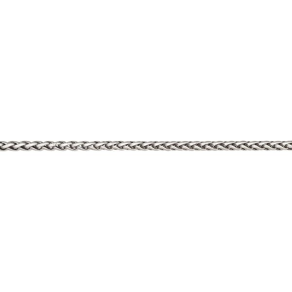 Chain, antique silver-plated brass, 3.2mm ponytail. Sold per pkg of 5 feet. image number 0