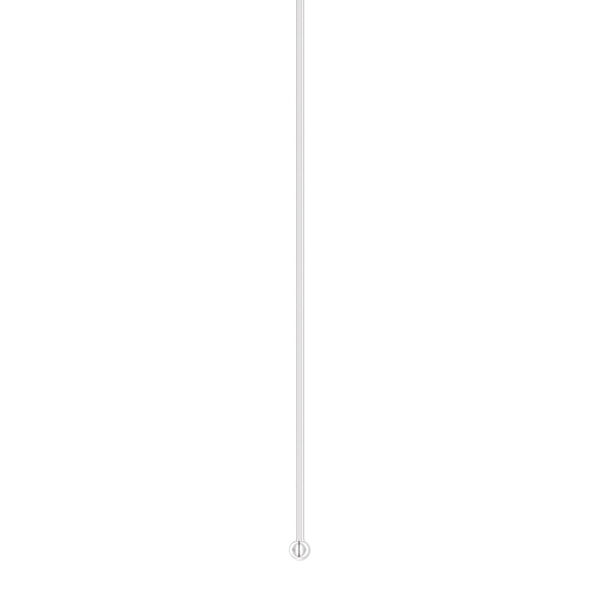 Head pin, silver-plated brass, 2 inches with 1.5mm ball, 23 gauge. Sold per pkg of 100. image number 0