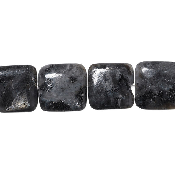 Blue labradorite 1pkg1, puffed square bead natural B- grade, 15.5-16 inch 12mm image number 0