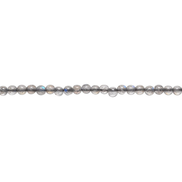 Labradorite 1pkg1, hand-cut round bead natural 15.5-16 inch 2-3mm image number 0