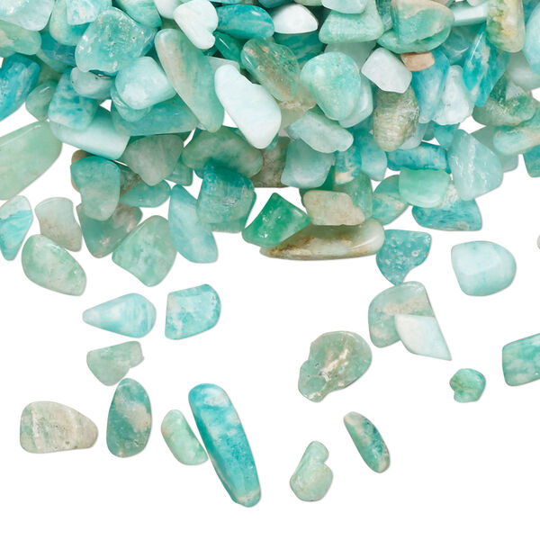 Amazonite 1pkg1, undrilled inlay chip natural 2 oz mini image number 0