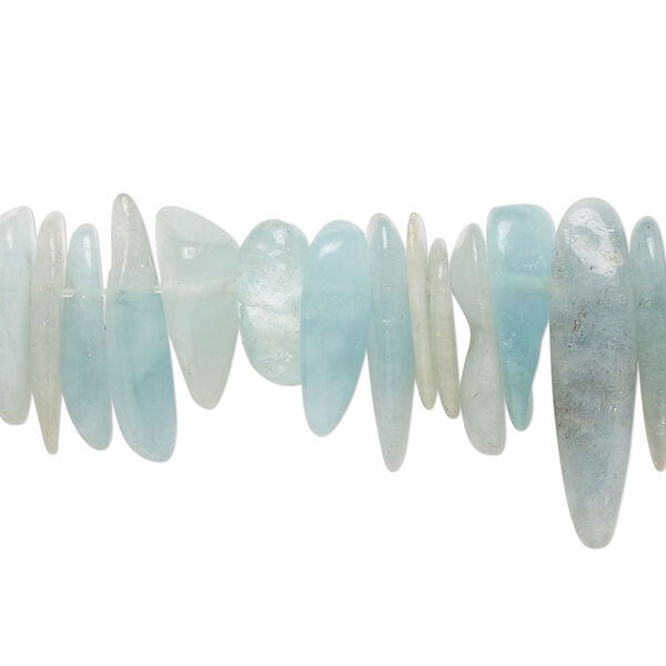 Aquamarine 1pkg1, Hawaiian chip bead 15.5-16 inch large to extra-large image number 0