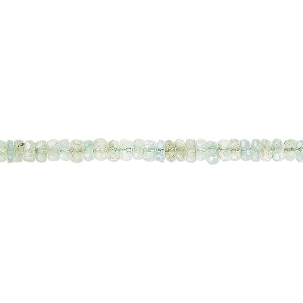 Emerald 1pkg1, hand-cut faceted rondelle bead 5 inch 3x1mm-3x2mm image number 0