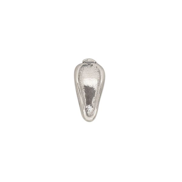 Bail, ice-pick, sterling silver, 14x6mm triangle, 11mm grip length. Sold individually. image number 0