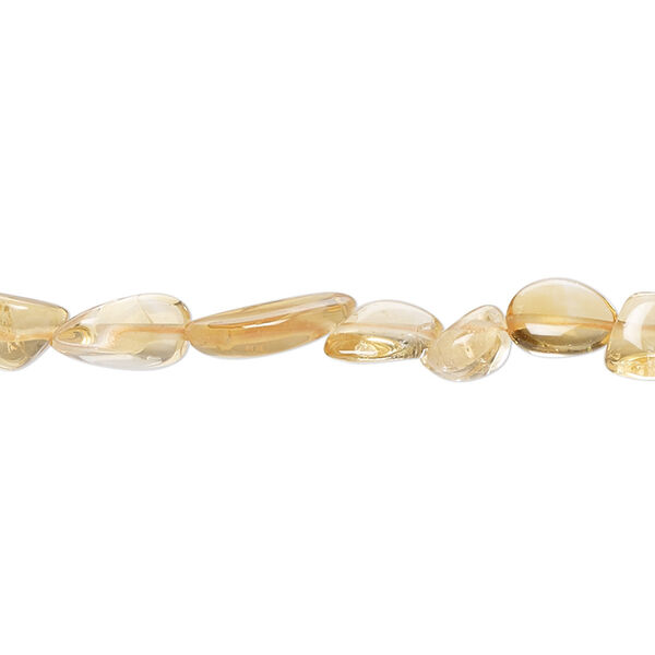Citrine 1pkg1, hand-cut flat nugget bead 8 inch small image number 0