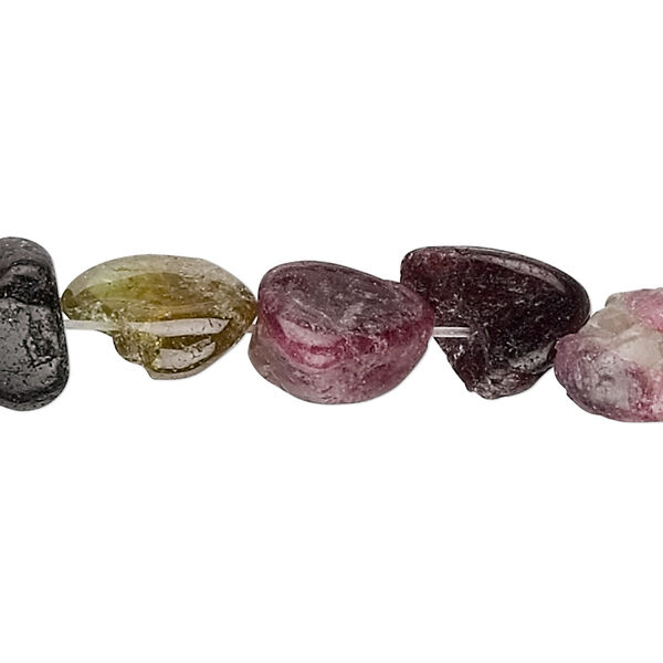 Multi-tourmaline 1pkg1, nugget bead natural 15 inch small image number 0