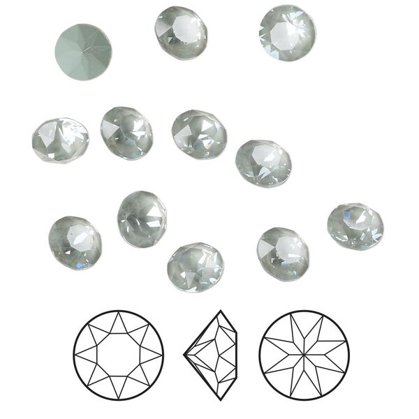 Chaton 12pk crystal agave ignite LacquerPRO, Crystal Passions® 6.14-6.32mm round SS29 1088 image number 0