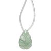 Green aventurine 1pkg1, hand-cut top-drilled carved leaf bead natural 18x12mm image number 0