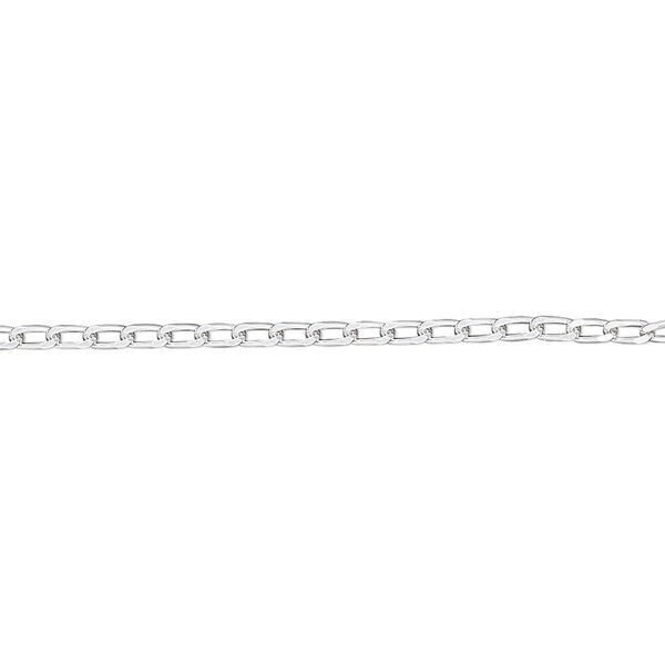 Chain, sterling silver, 3x1.7mm diamond-cut long curb. Sold per 50-foot spool. image number 0